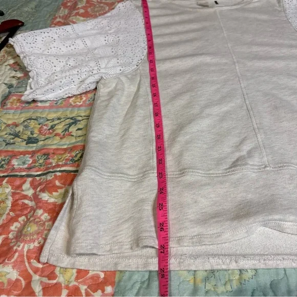 Anthropologie Akemi Kin Coro Dolman Crochet Knit Pullover Sweatshirt Large - Picture 11 of 13